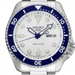 Seiko Ss Sport Watch White Dial Blu Bzl Brac Watch